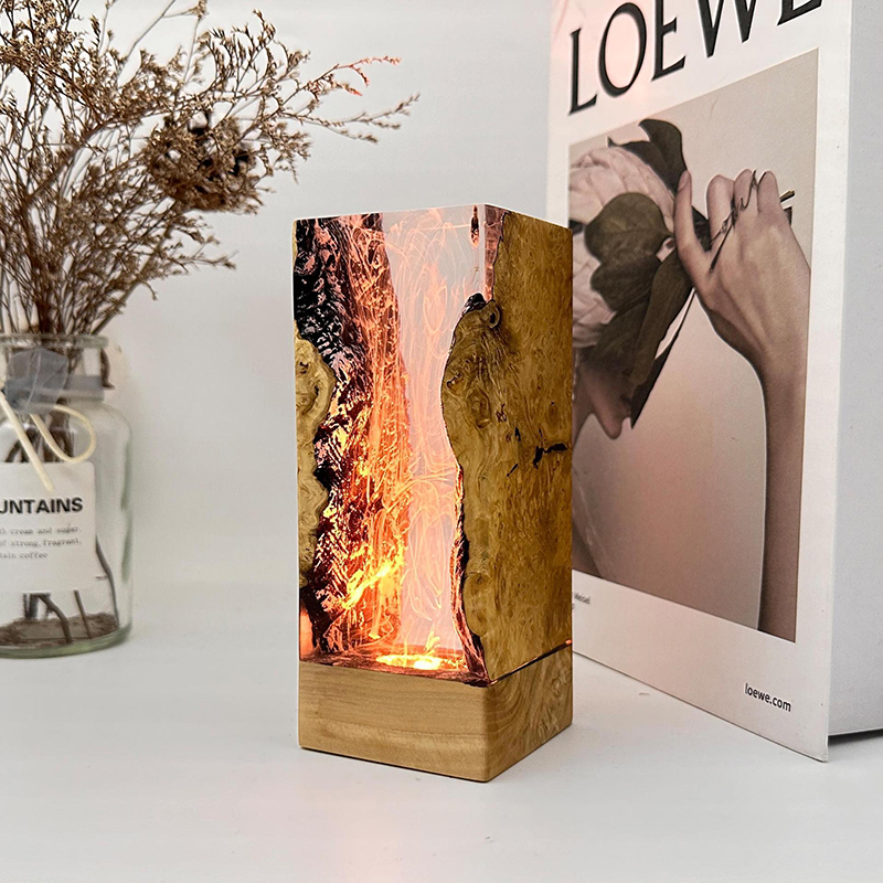 Resin Art Baby - Lampu Meja Resin Tema Organisme Gua
