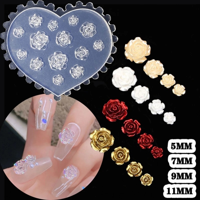 Resin Art Rose - Dekorasi Seni Kuku Bunga Mawar 3D